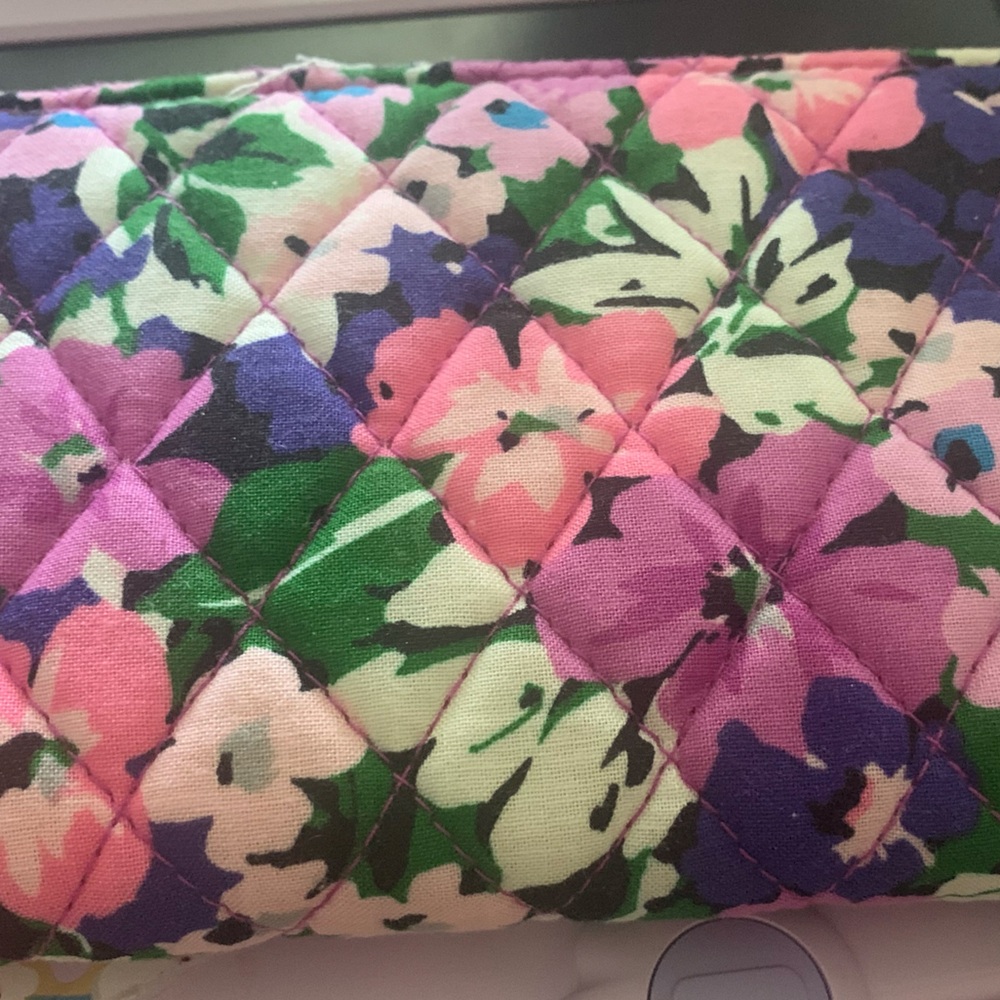 Vera Bradley Floral Quilted Wallet - Pink, Purple, Green - Picture 3 of 5